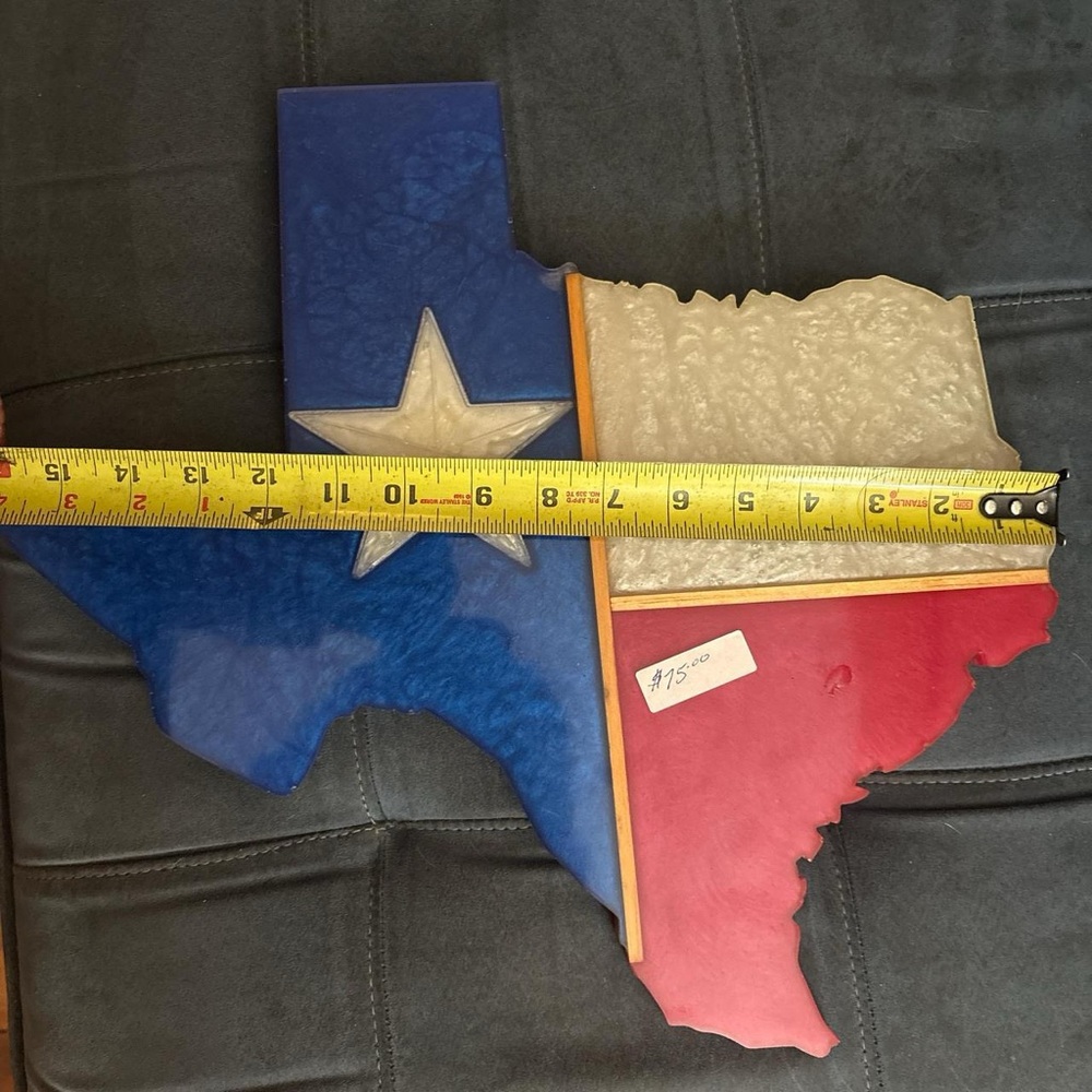 Texas Flag Wall Art - Blue, White & Red Texas Map Décor - Picture 3 of 4